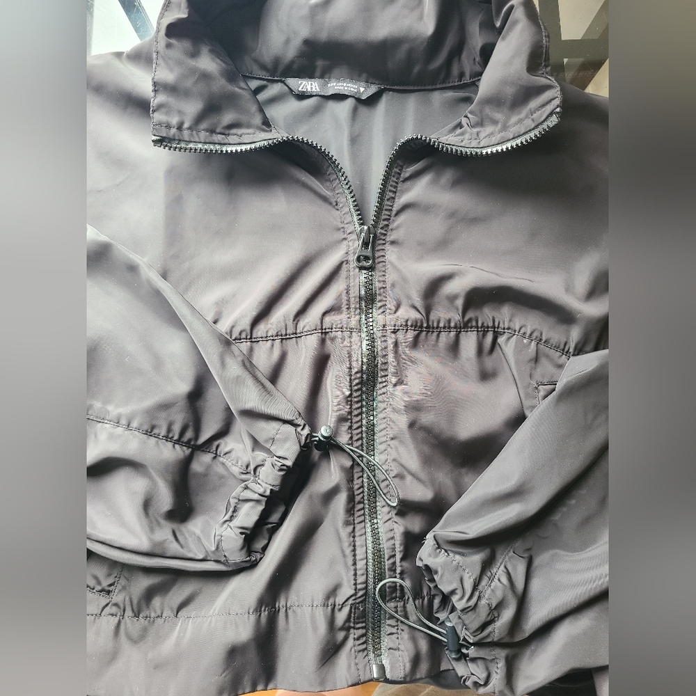 Zara Black Bomber Jacket